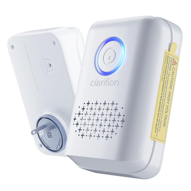 Clarifion ODRx - مزيل الروائح الكريهة للقطط بالأشعة فوق البنفسجية ومزيل يزيل رائحة تبول القطط بدون فلتر معطر هواء مضغوط هادئ لغرف النوم وغرف المعيشة ومناطق صناديق الفضلات ويزيل روائح الأمونيا - Image 1